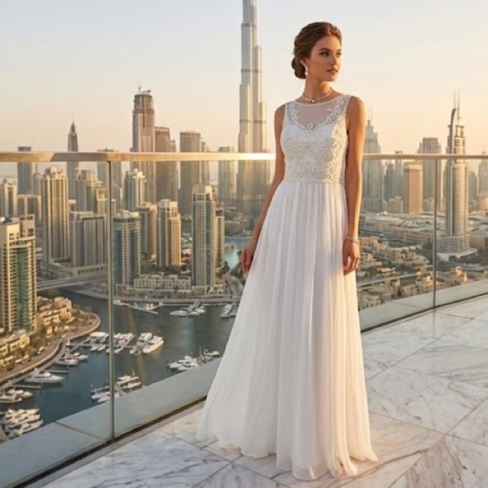 Verte Bodice White Maxi Dress